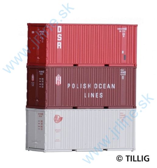 Obrázok pre 99/T07707 SET 3x 20`-Container*DSR-SŽD..